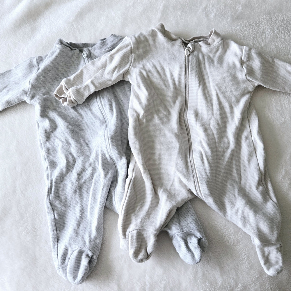 George Gray and Cream Footies One Piece Set
